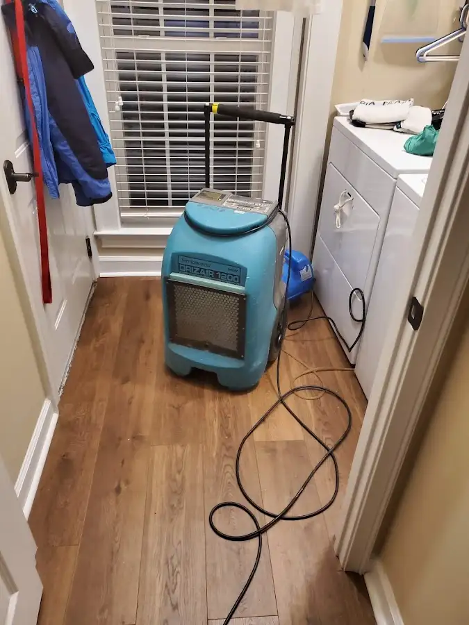 Commercial dehumidifier deployed for Flood Damage Cleanup in Paterson